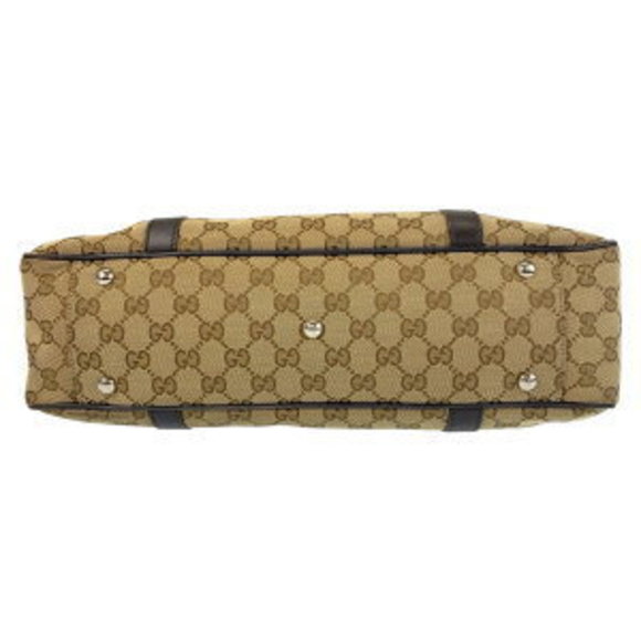 GUCCI Beige Brown GG Tote Bag - Picture 6 of 9